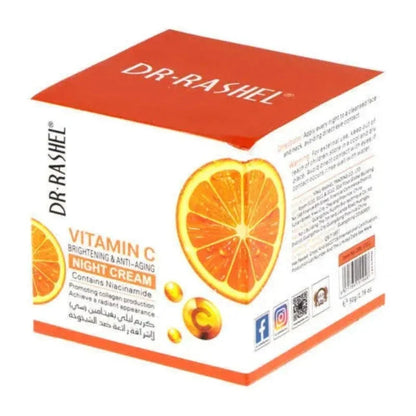 Dr. Rashel Vitamin C Brightening & Anti-Aging Night Cream box with orange slice graphic